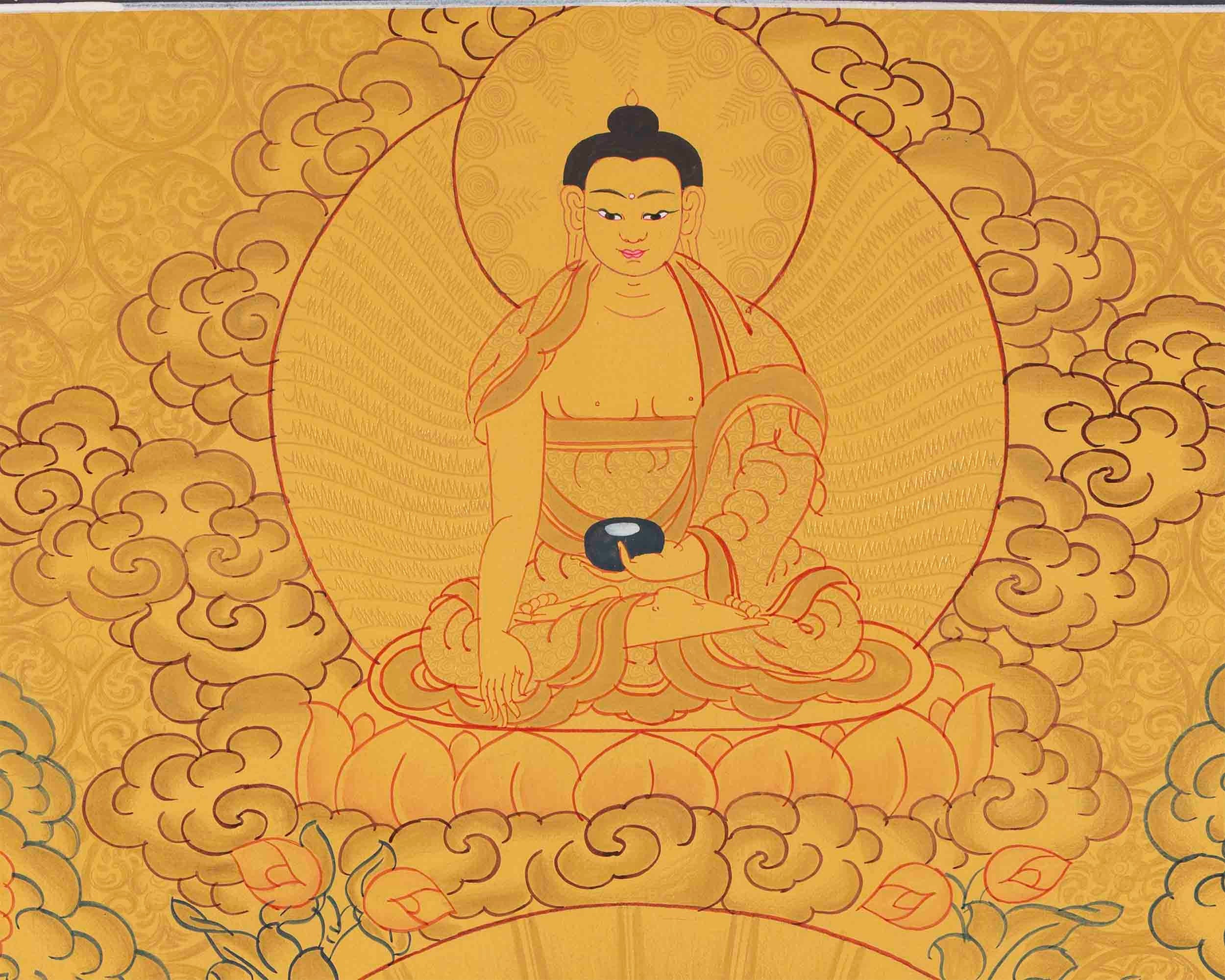 Real Full 24K Gold White Tara Thangka | Goddess of Compassion and Longevity |