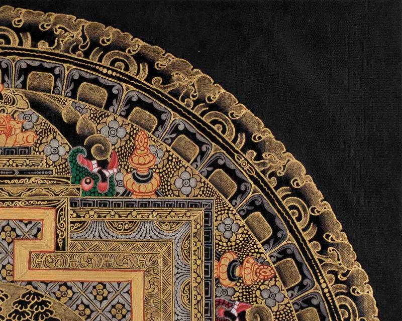 Original Hand-Painted Maya Devi Mandala | Birth of Siddhartha Gautama