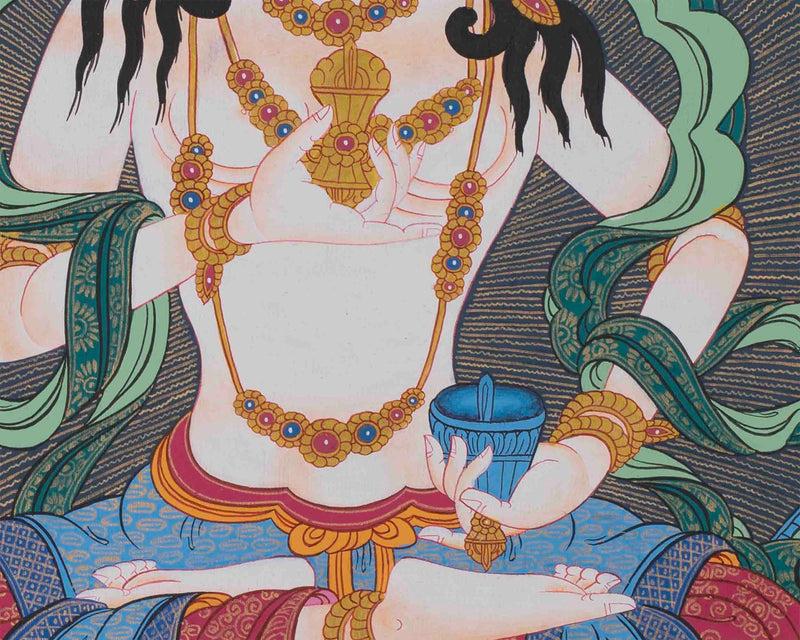 Traditional Vajrasattva Thangka | Dorje Sempa Thangka