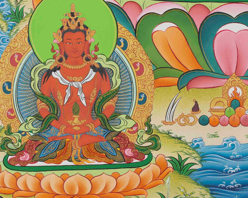 White Tara Thangka Painting | Compassionate Goddess | Tibetan Meditation Art