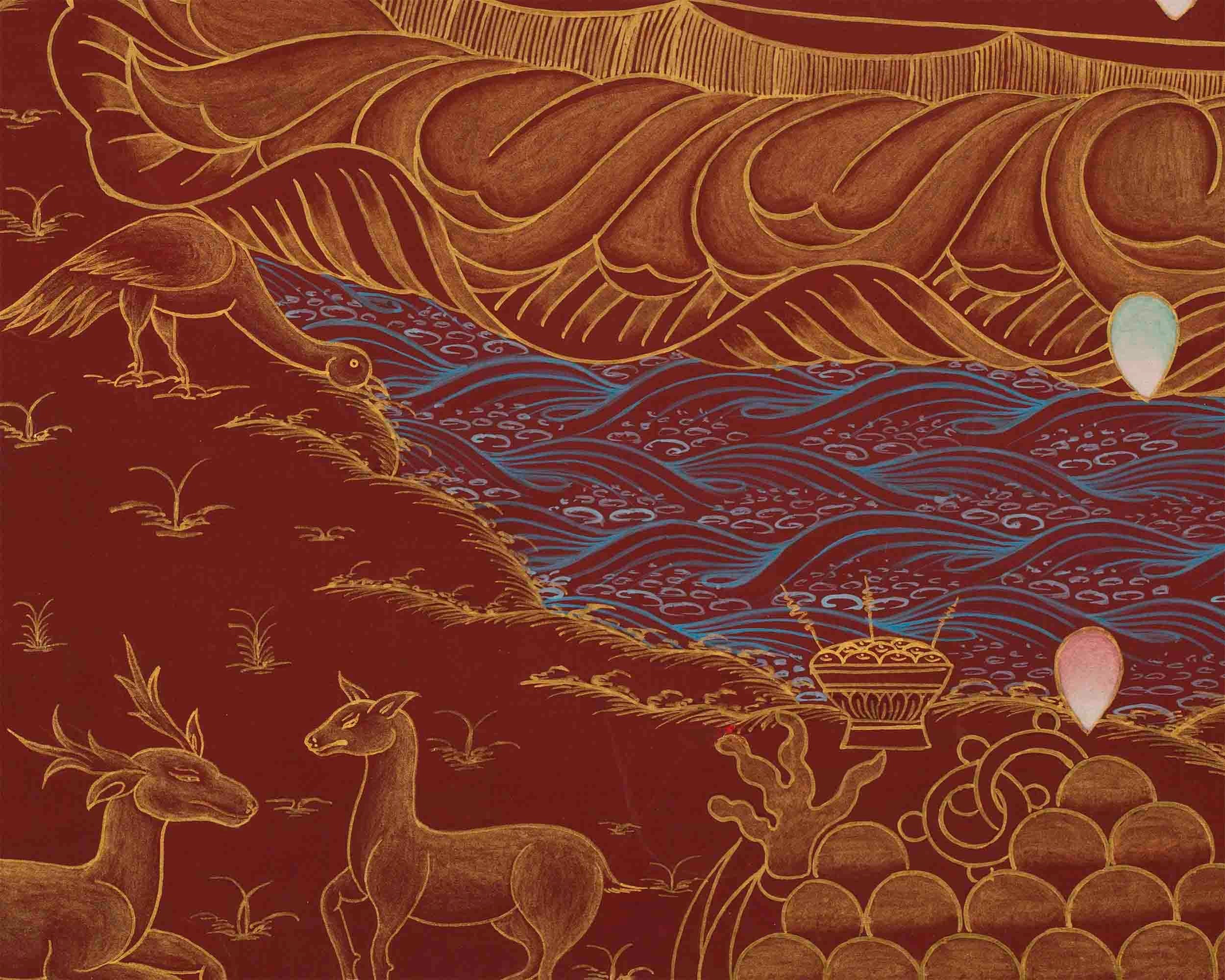 Namtose Thangka Painting |Tibetan Buddhist Wealth Deity