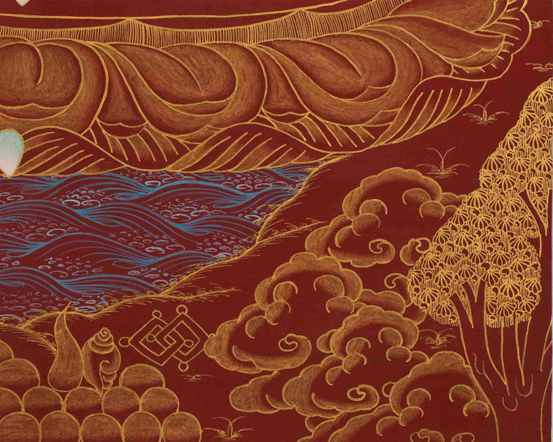 Namtose Thangka Painting |Tibetan Buddhist Wealth Deity