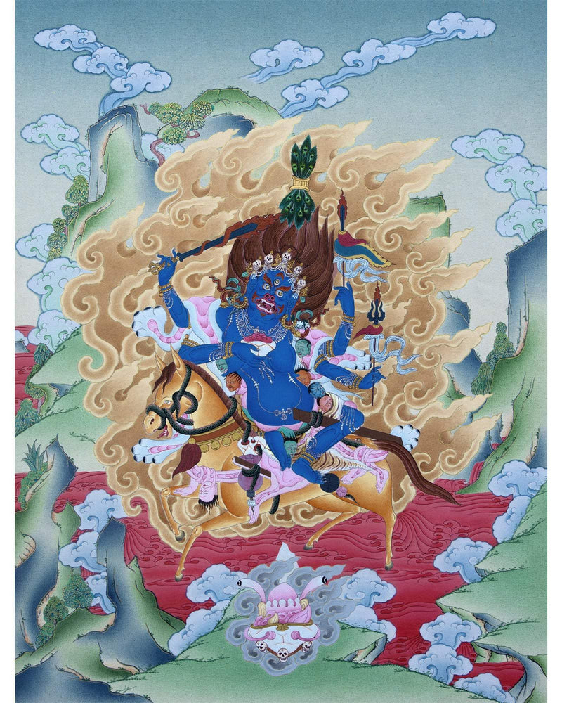 Mahakali Thangka | Palden Lhamo | Hand Painted Tibetan Buddhist Art