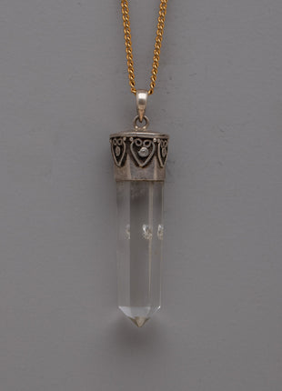 Sterling Silver Crystal Pendant