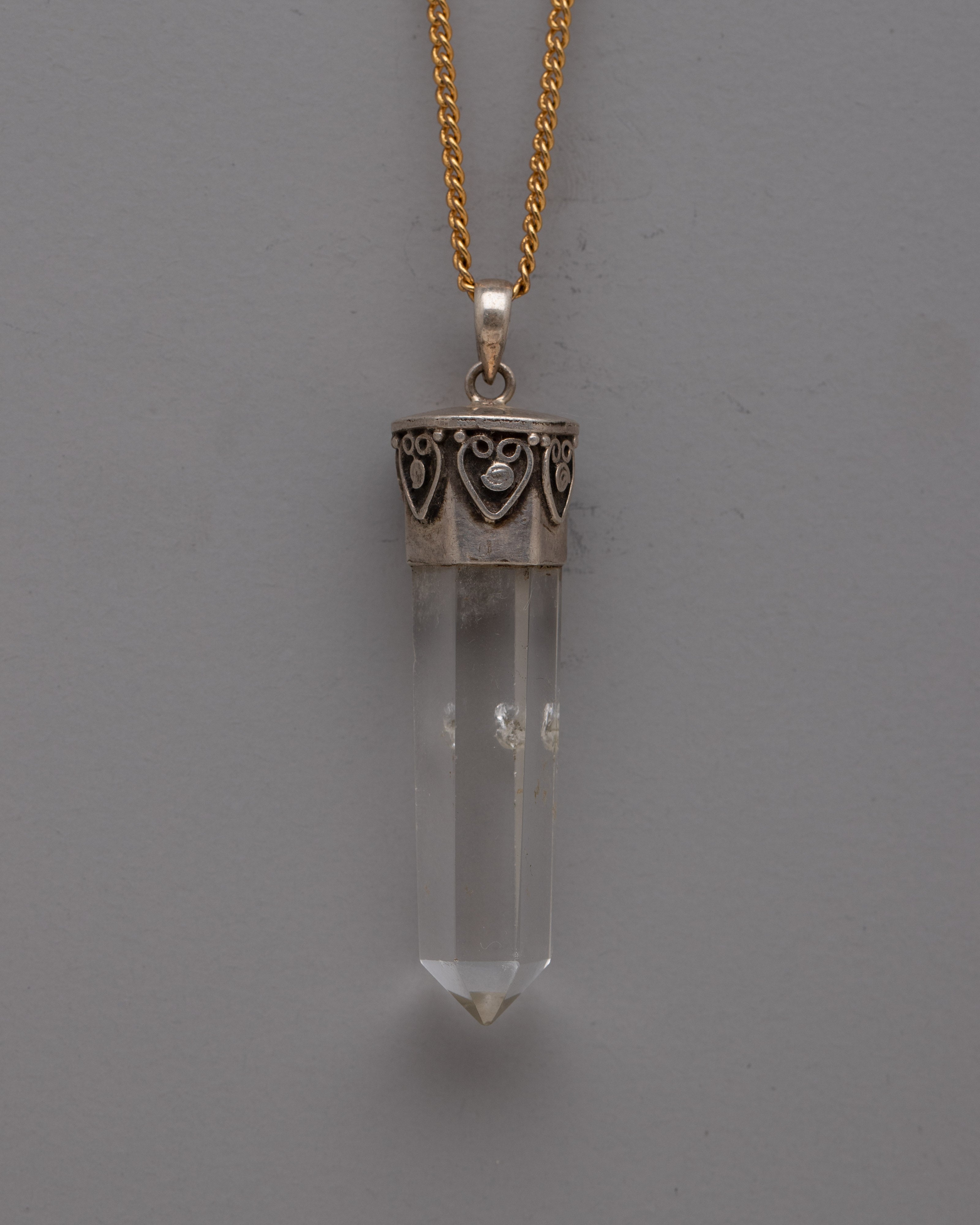 Sterling Silver Crystal Pendant