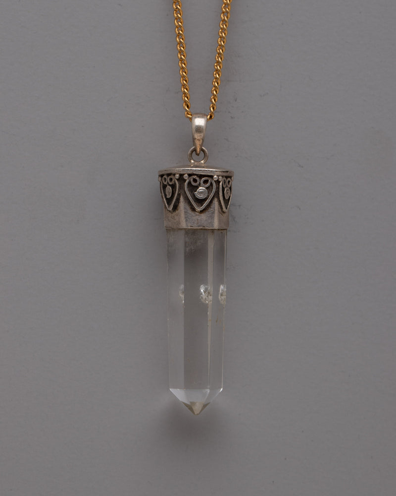 Sterling Silver Crystal Pendant