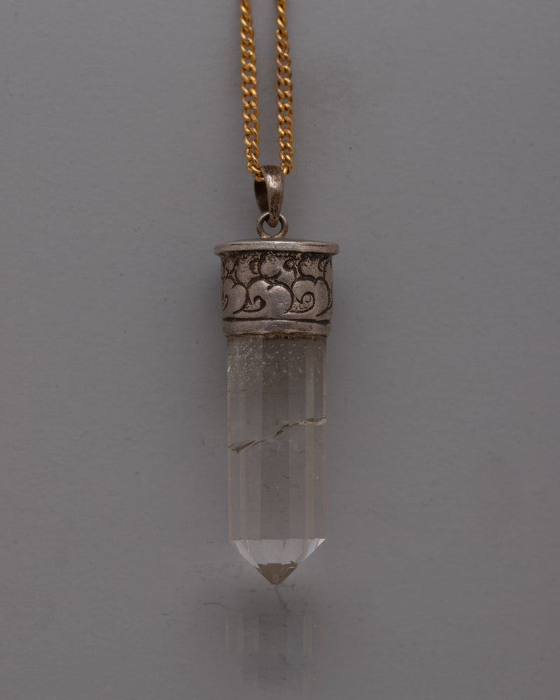 Crystal Pencil Pendant 