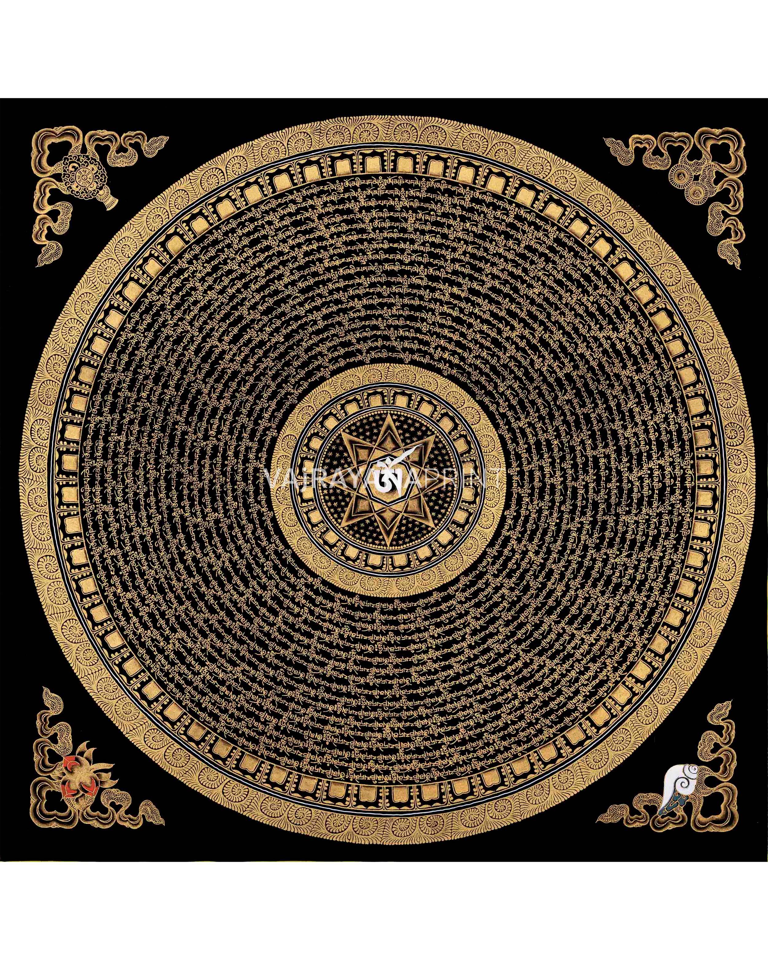  Gold Mandala Thangka Print