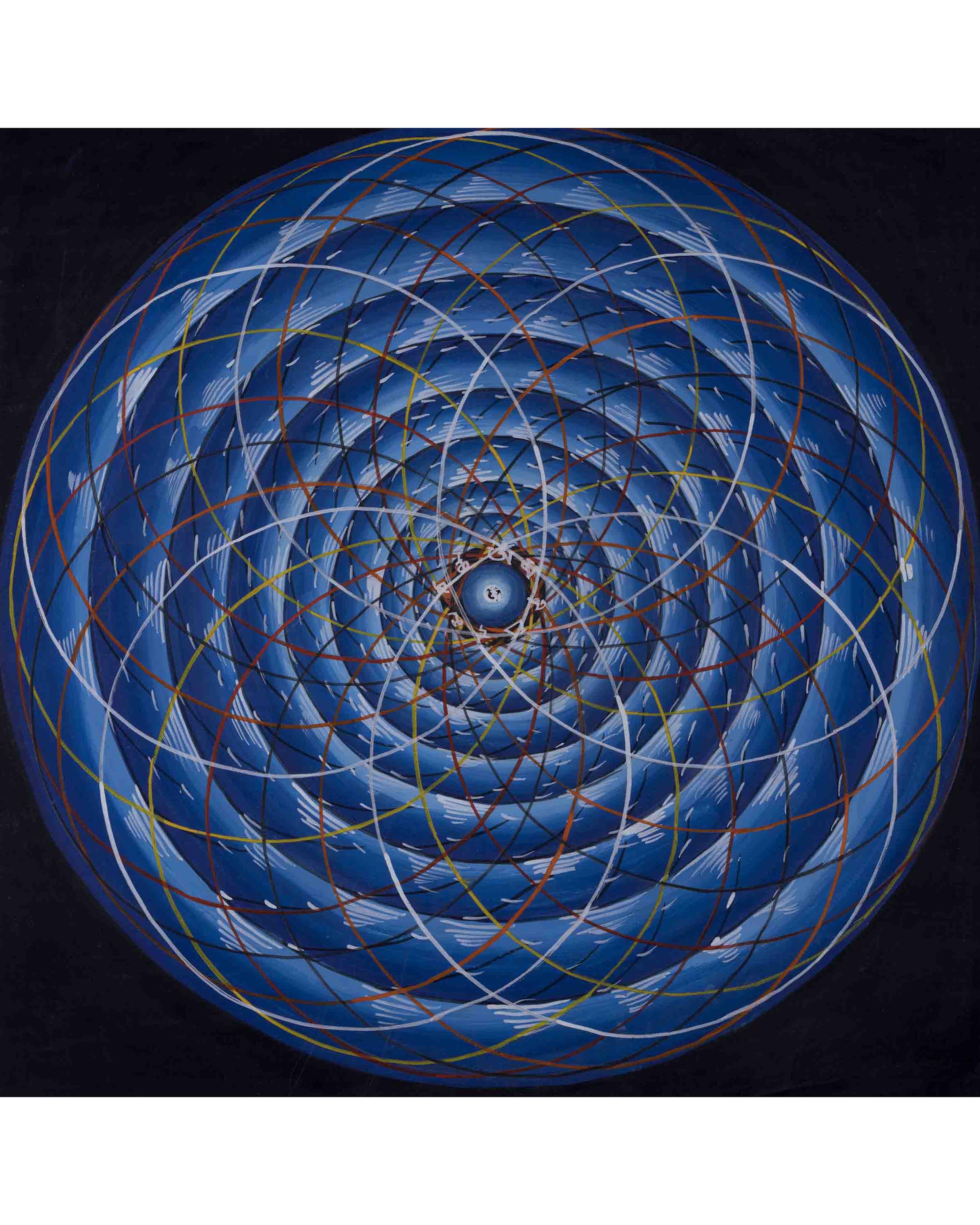 Hand-Painted Cosmic Mandala | Sacred Geometry Art