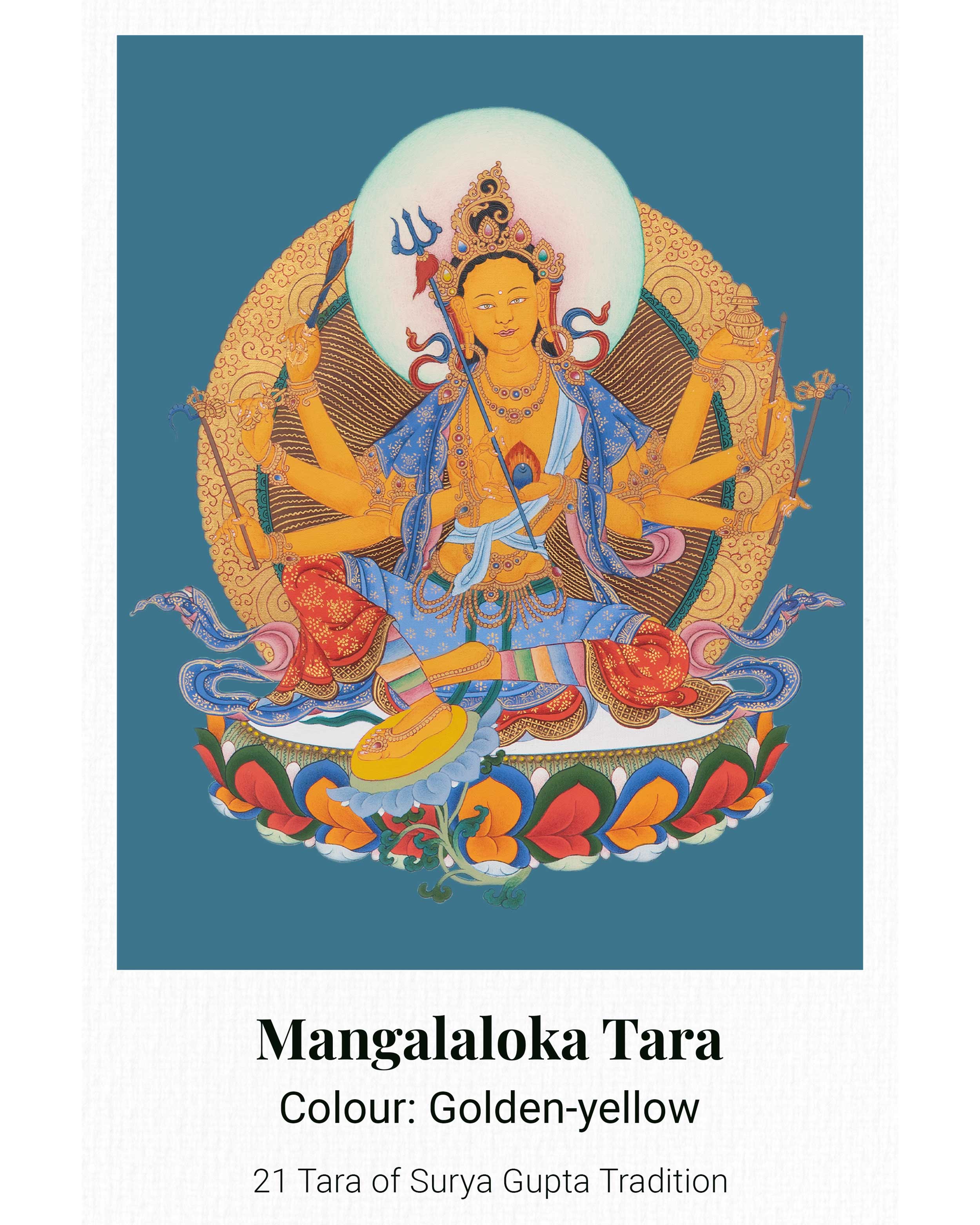 21 Tara Canvas Print | Spiritual Artwork of the 21 Transformative Forms of Goddess Tara