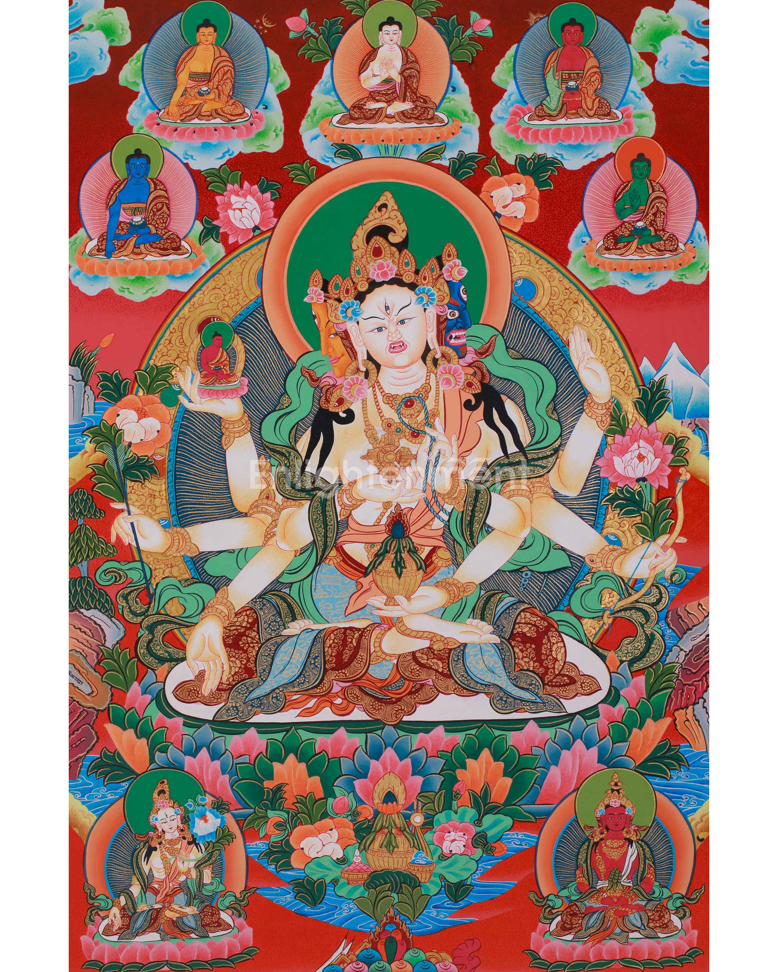 namgyalma-with-five-dhyani-buddhas-white-tara-and-amitayus