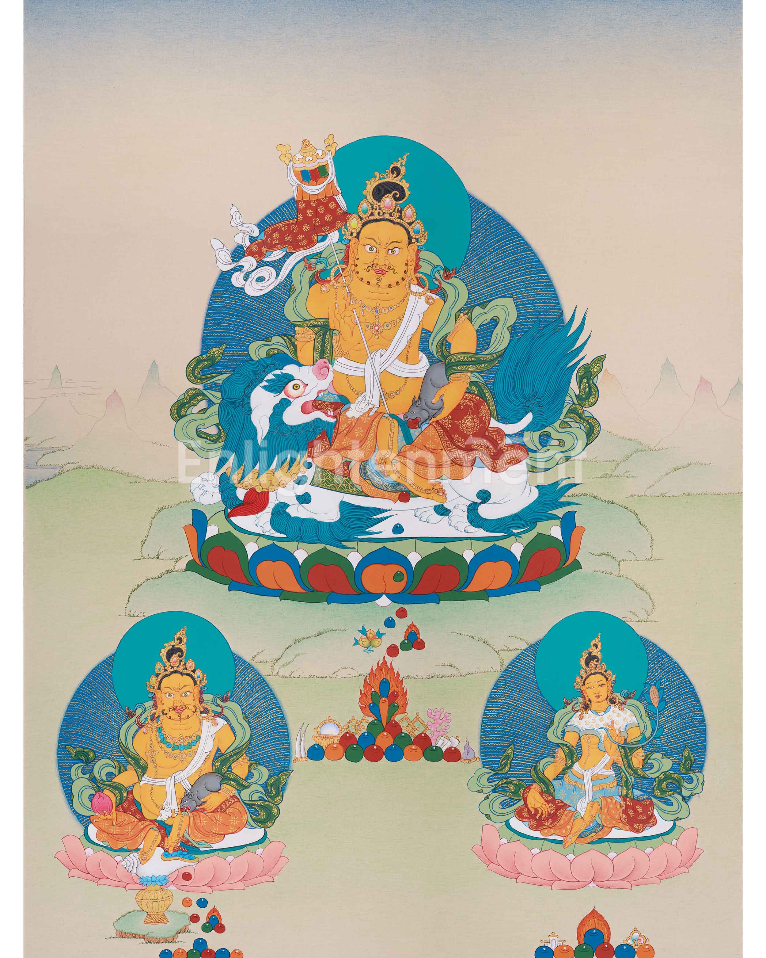 namtoshe-with-dzambhala-and-vasudhara