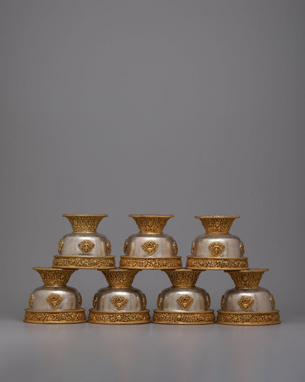 Buddhist Ritual Seven Water Offerings Bowl