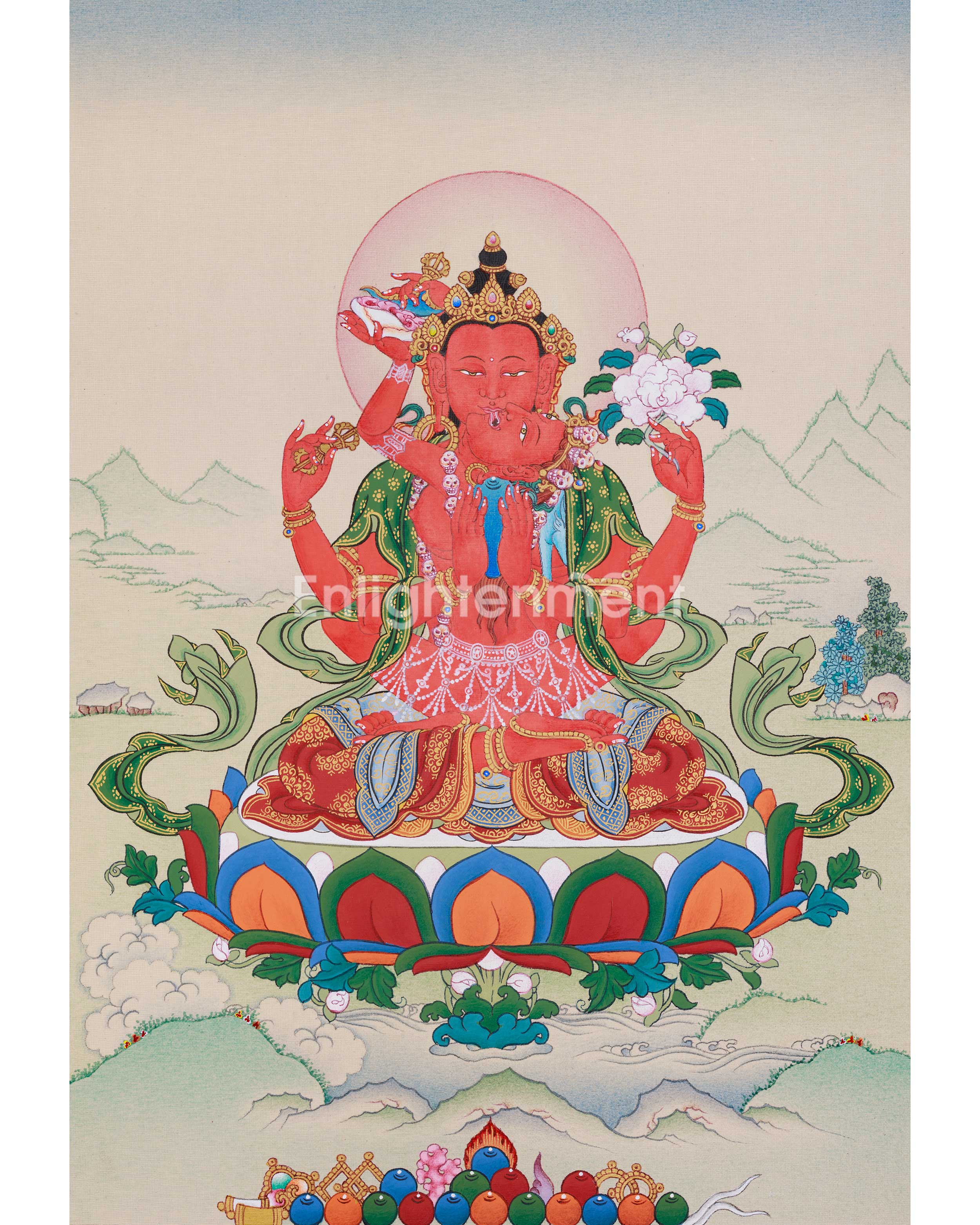 red-chenrezig-thangka
