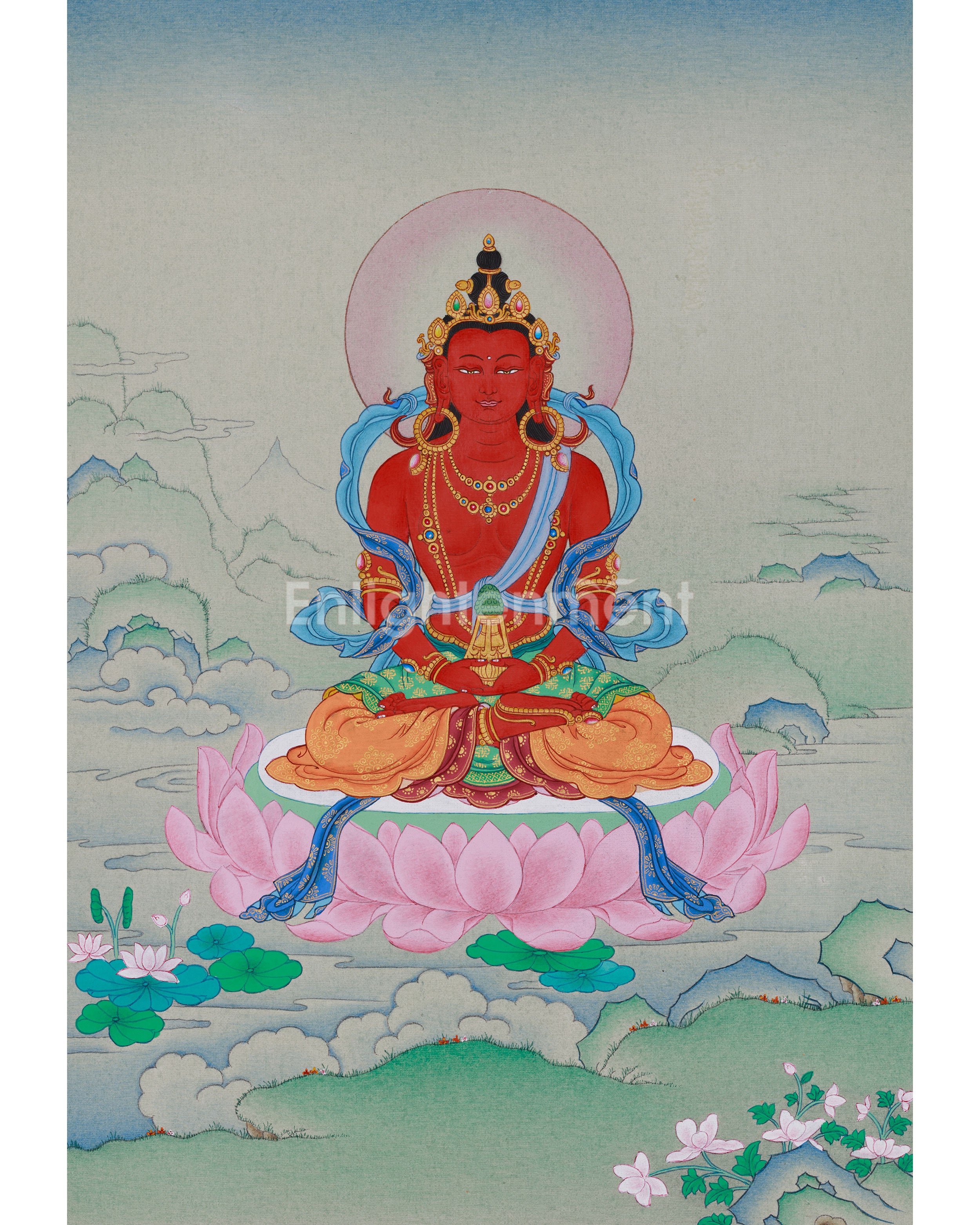 red amitayus buddha 