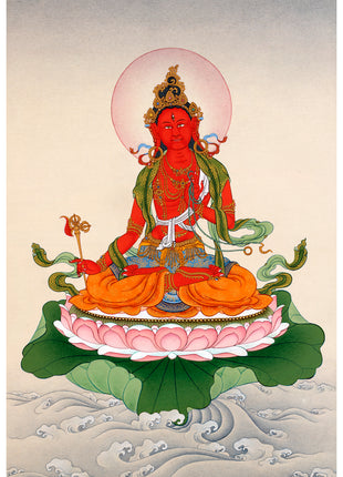 Red Tara Thangka | Tibetan Bodhisattva painting