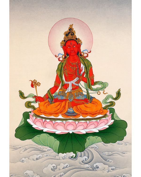 Red Tara Thangka | Tibetan Bodhisattva painting