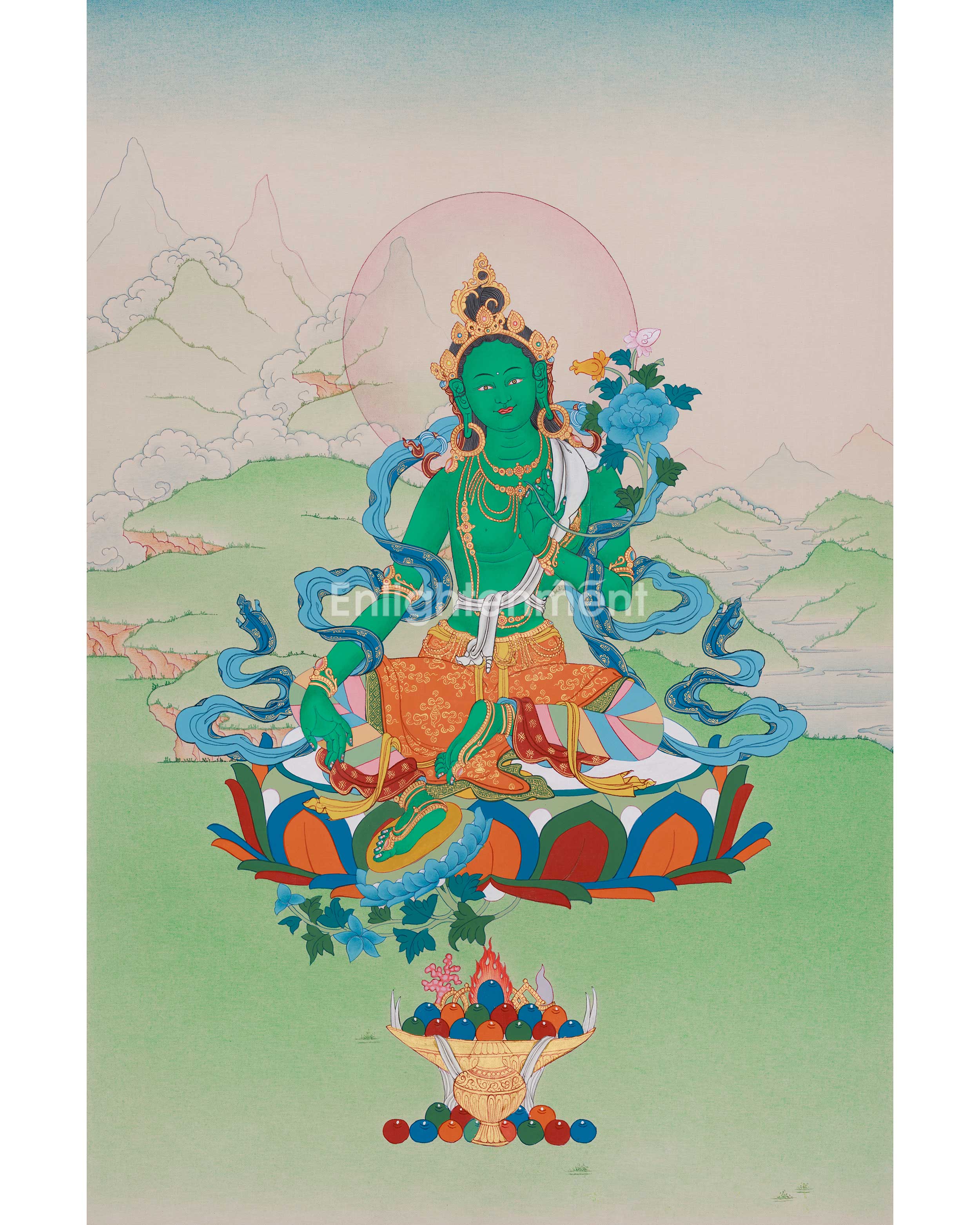 savior-goddess-green-tara-thangka
