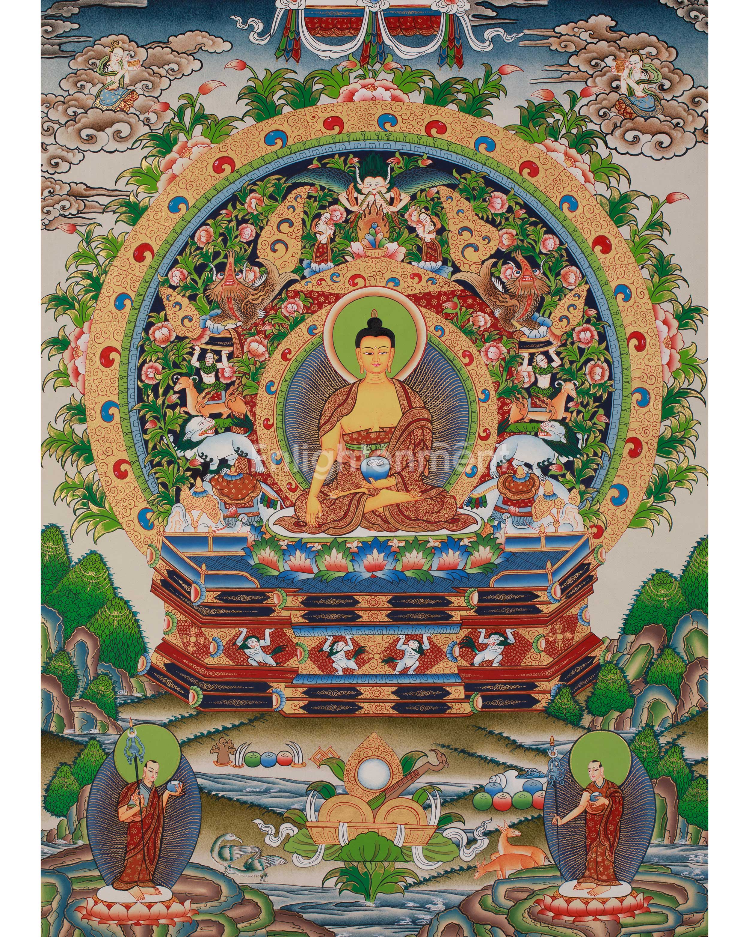 seated-shakyamuni-buddha-thangka
