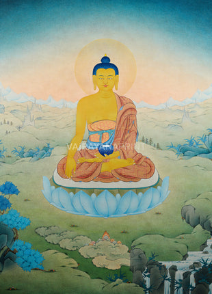 Shakyamuni Buddha High-Quality Giclee Print | Vibrant Buddha Canvas Print | Religious Fine Art
