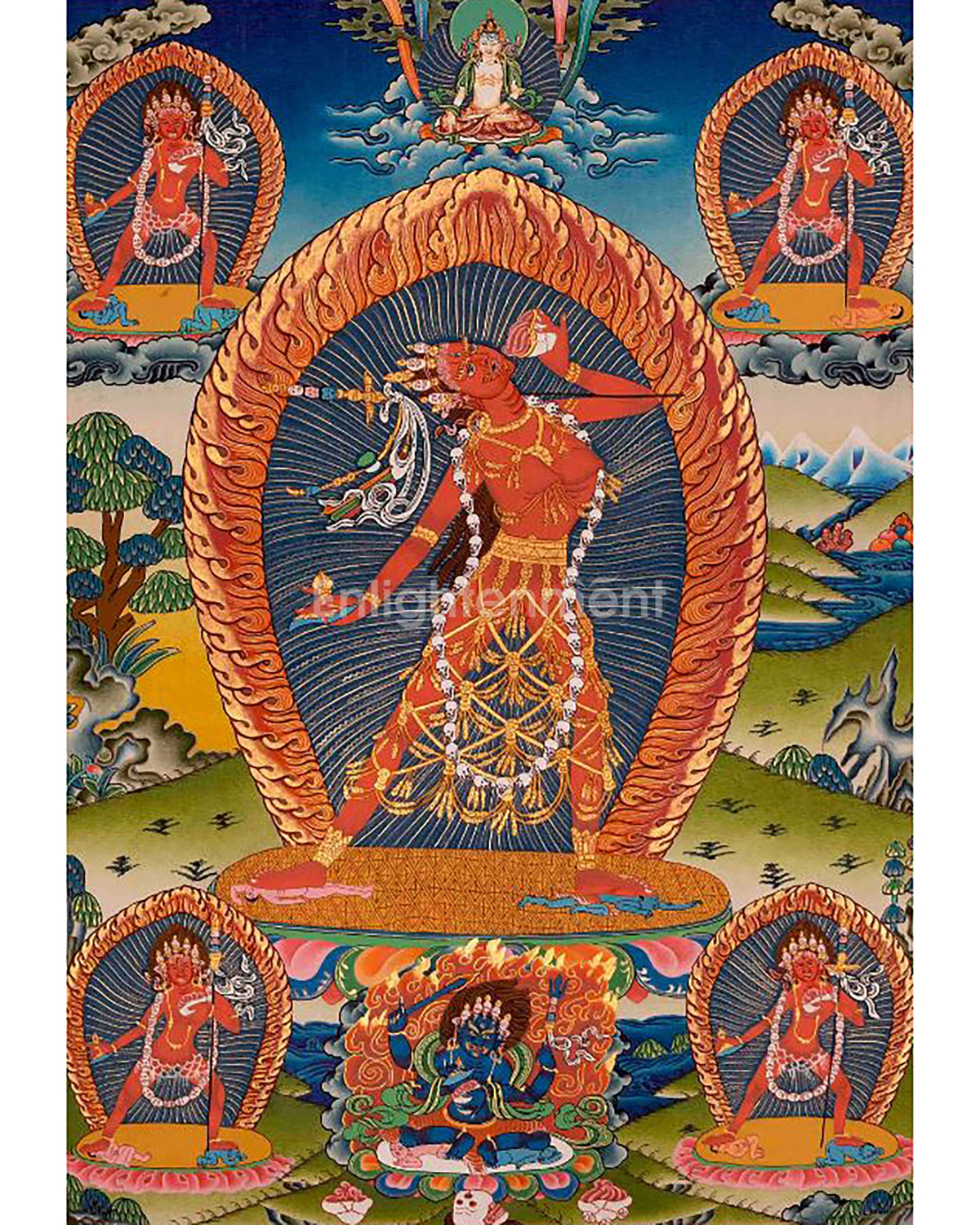 Original Hand Painted Vajrayogini Thangka Painting | Buddhist Art for Wall Decoration