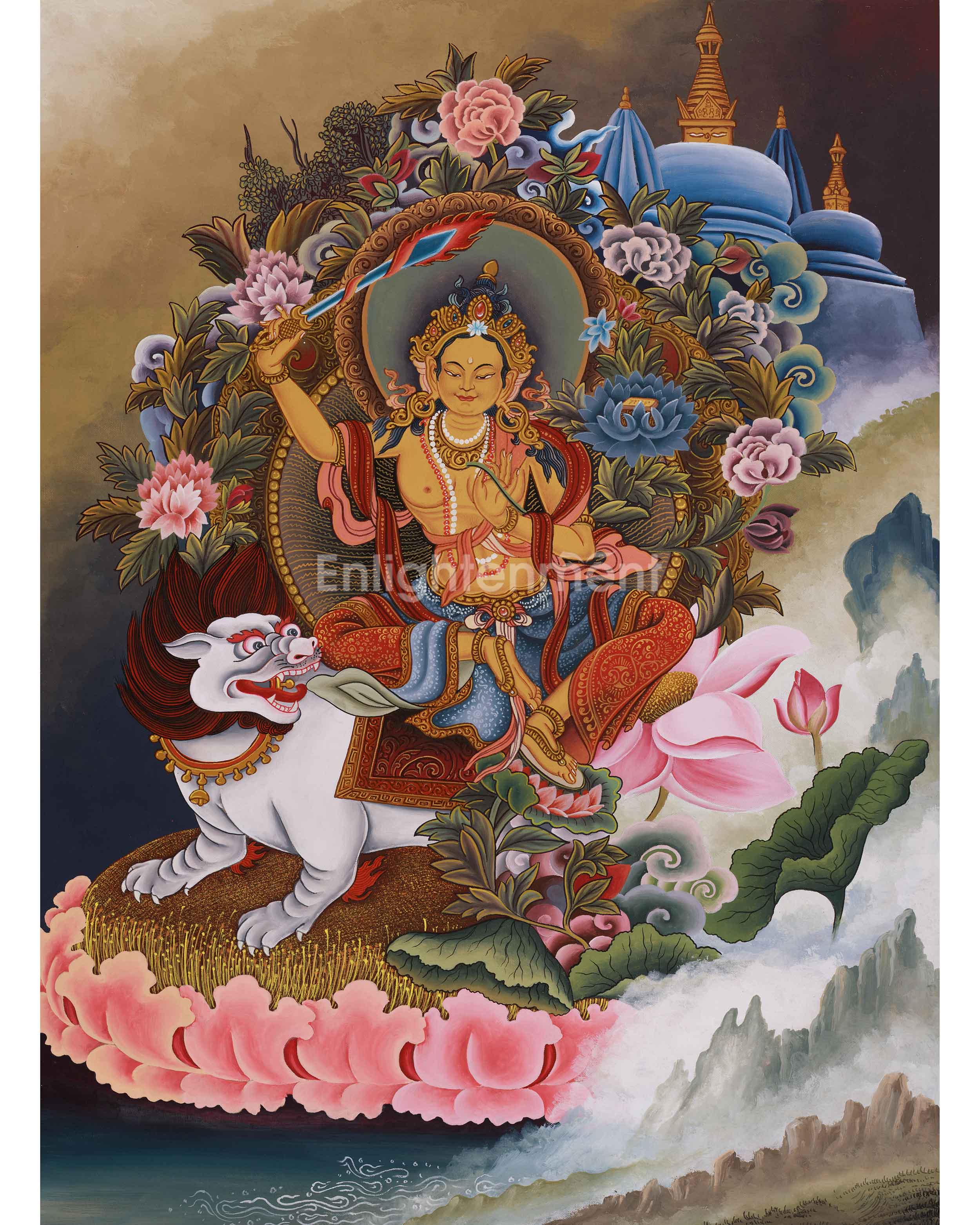 simhanada-manjushri-thangka