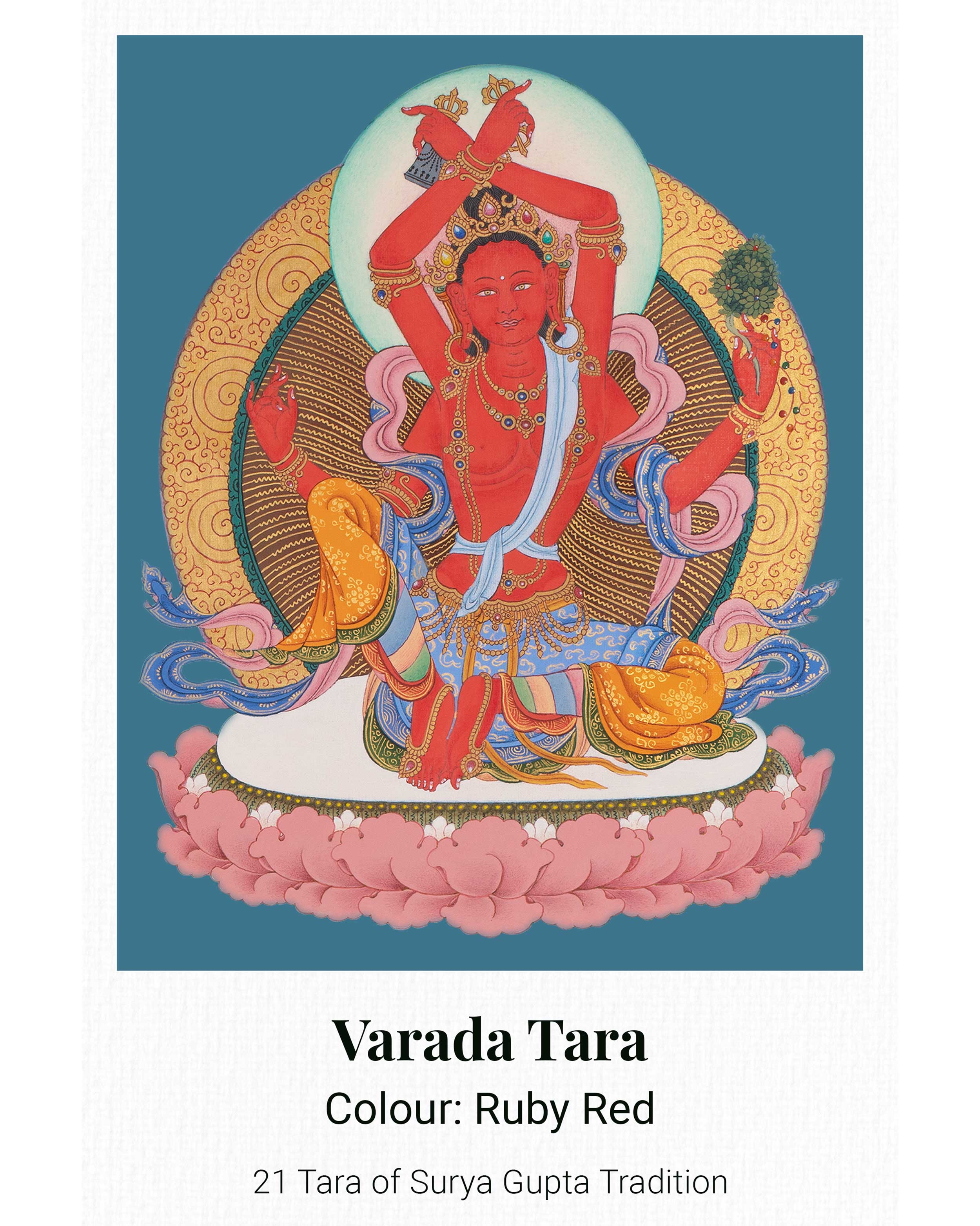 21 Tara Canvas Print | Spiritual Artwork of the 21 Transformative Forms of Goddess Tara