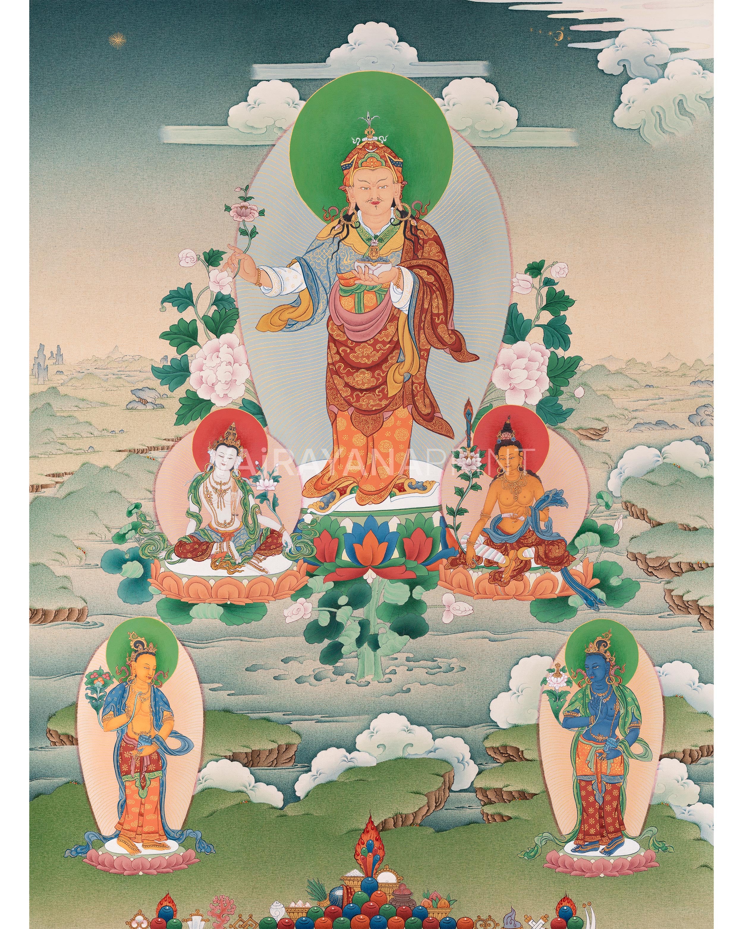 standing-guru-with-four-bodhisattva