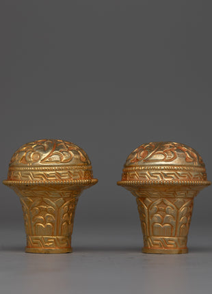 Gold plated Thangka Brocade Knob