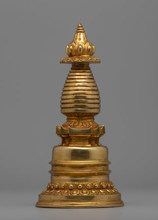 Gold-Plated Tibetan Stupa 