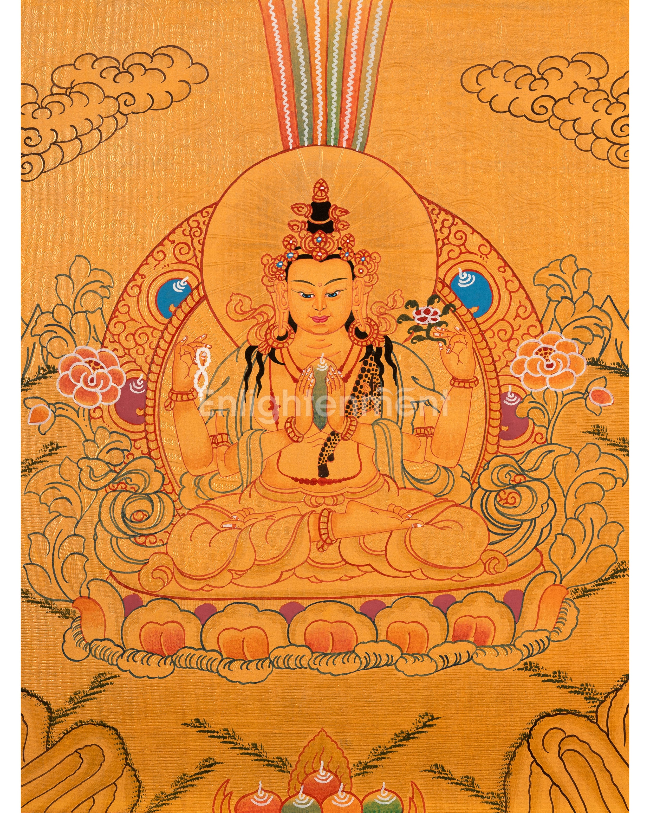 thangka-of-four-armed-chenrezig