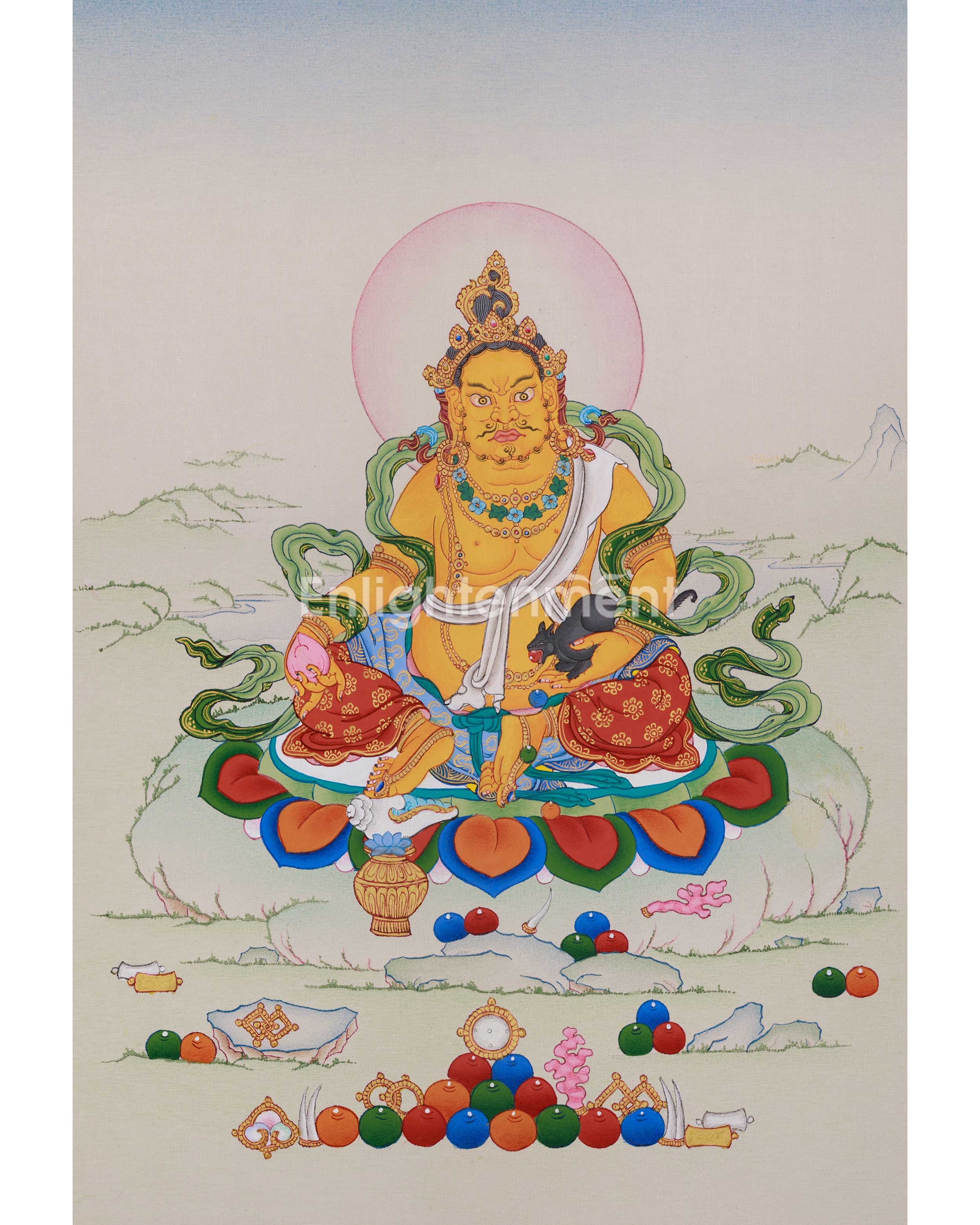 thangka-of-yellow-jambhala