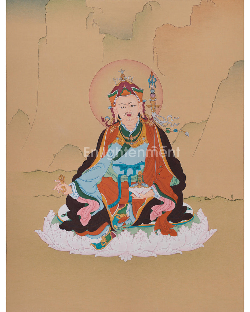 61 cm Tibetan Guru Rinpoche Painting | Padmasambhava Artwork