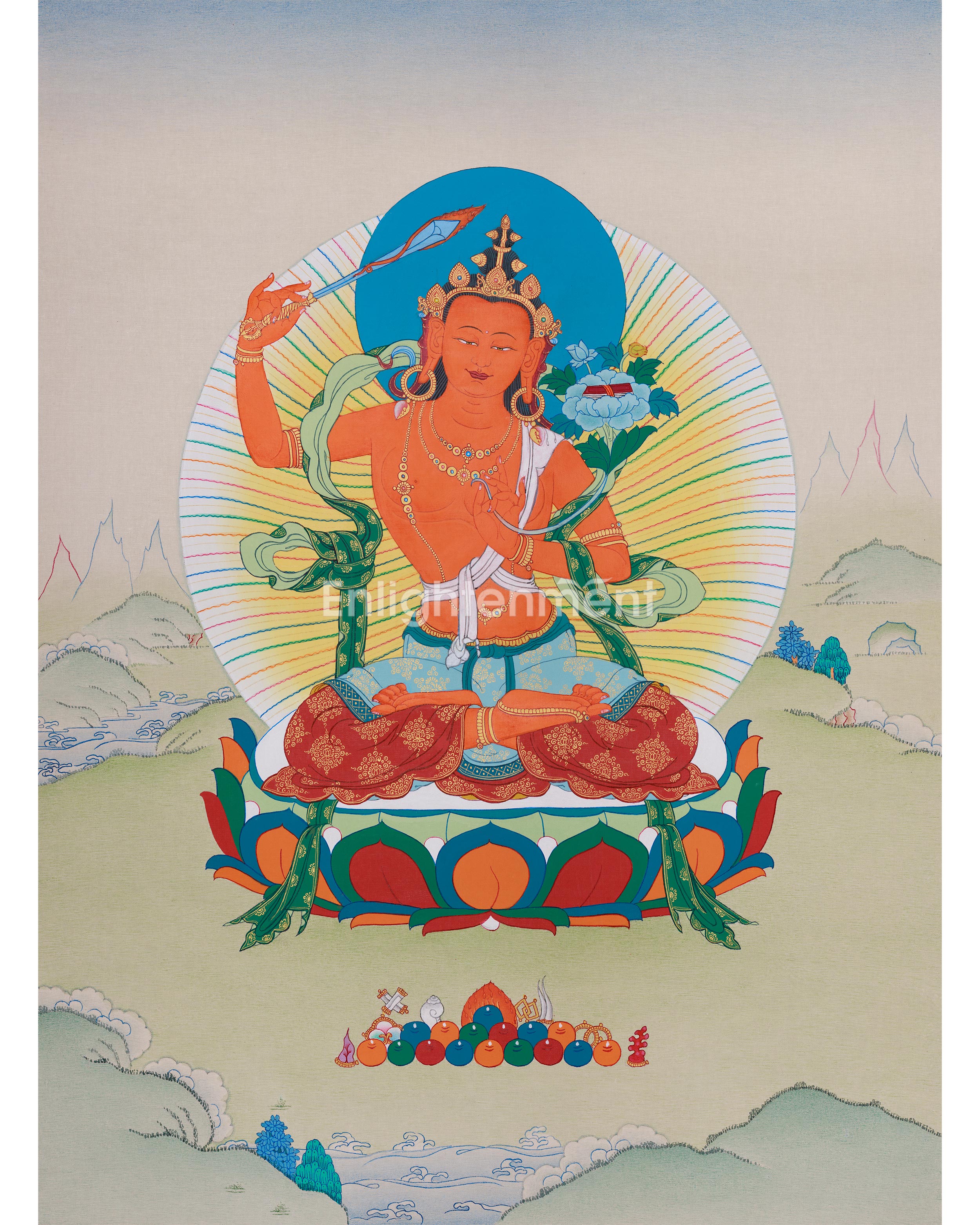 tibetan-manjushri-wisdom-deity