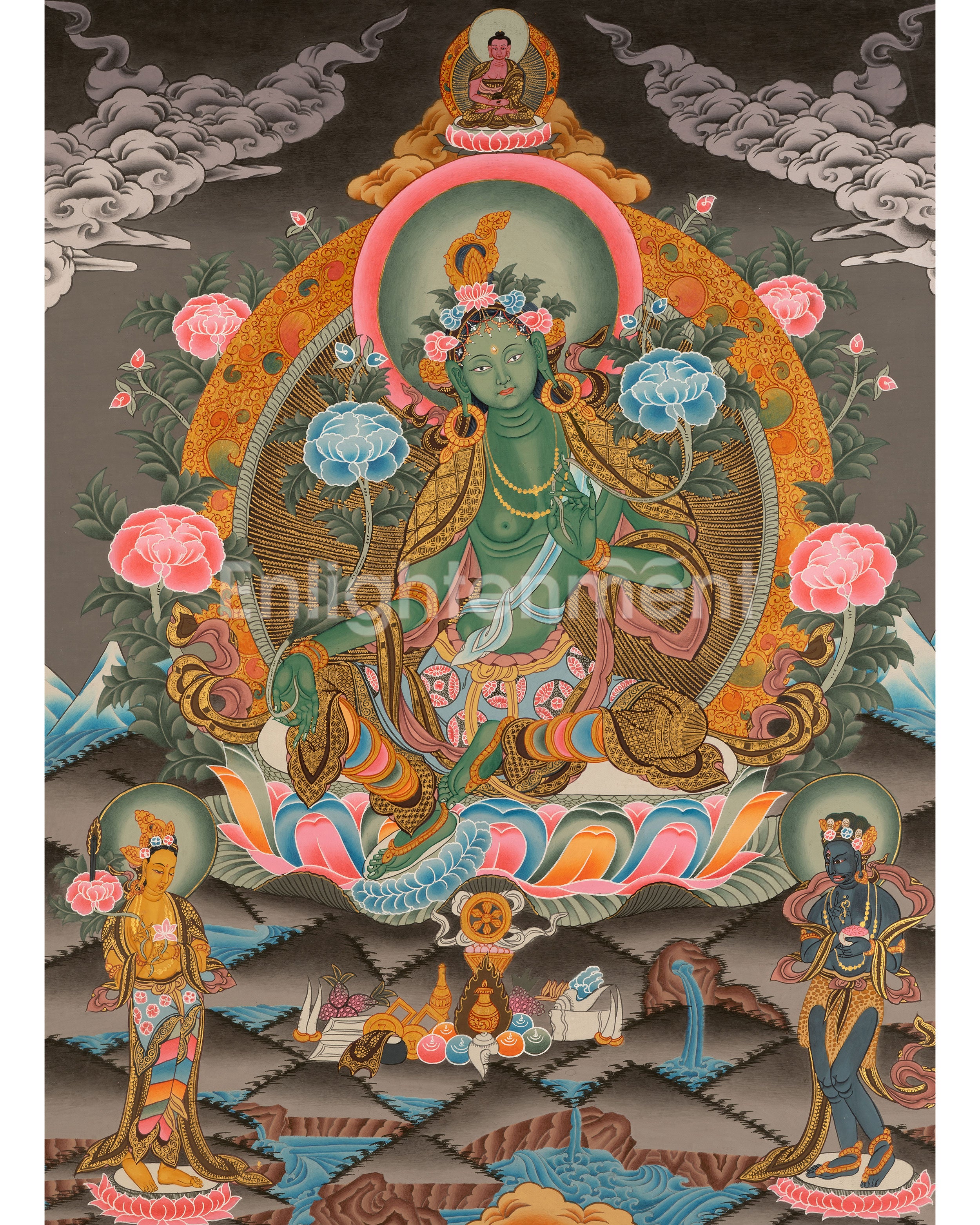 traditional-green-tara-painting