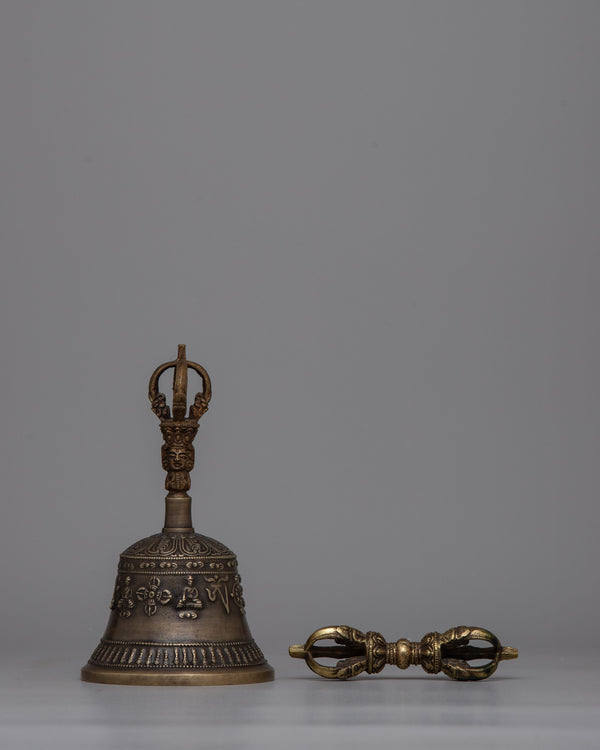 Brass And Bronze Vajra And Bell Set