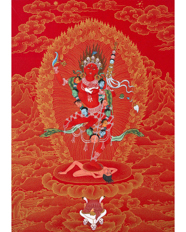 Vajravarahi, Vajrayogini Tibetan Thangka, Traditional Buddhist Painting