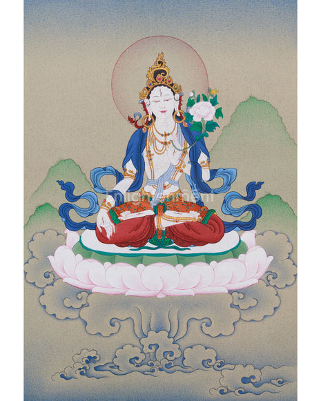 white tara buddha art