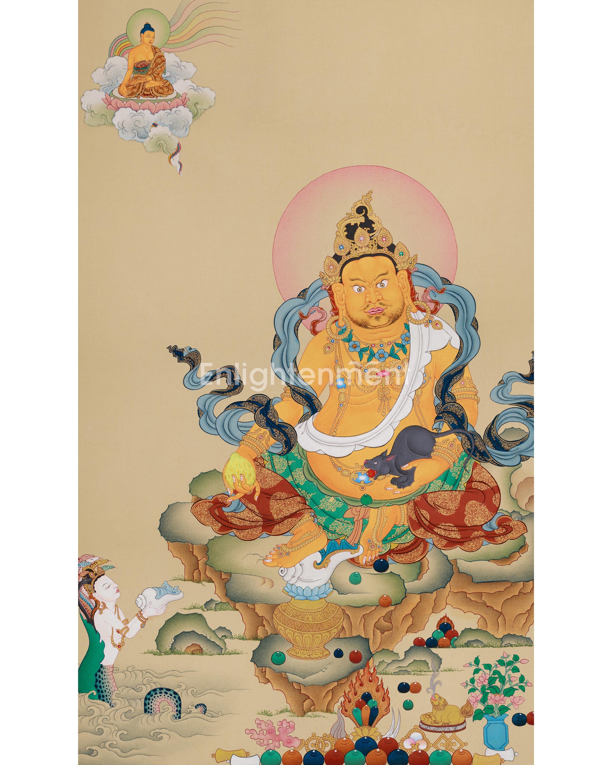 yellow-dzambhala-with-buddha-ratnasambhava