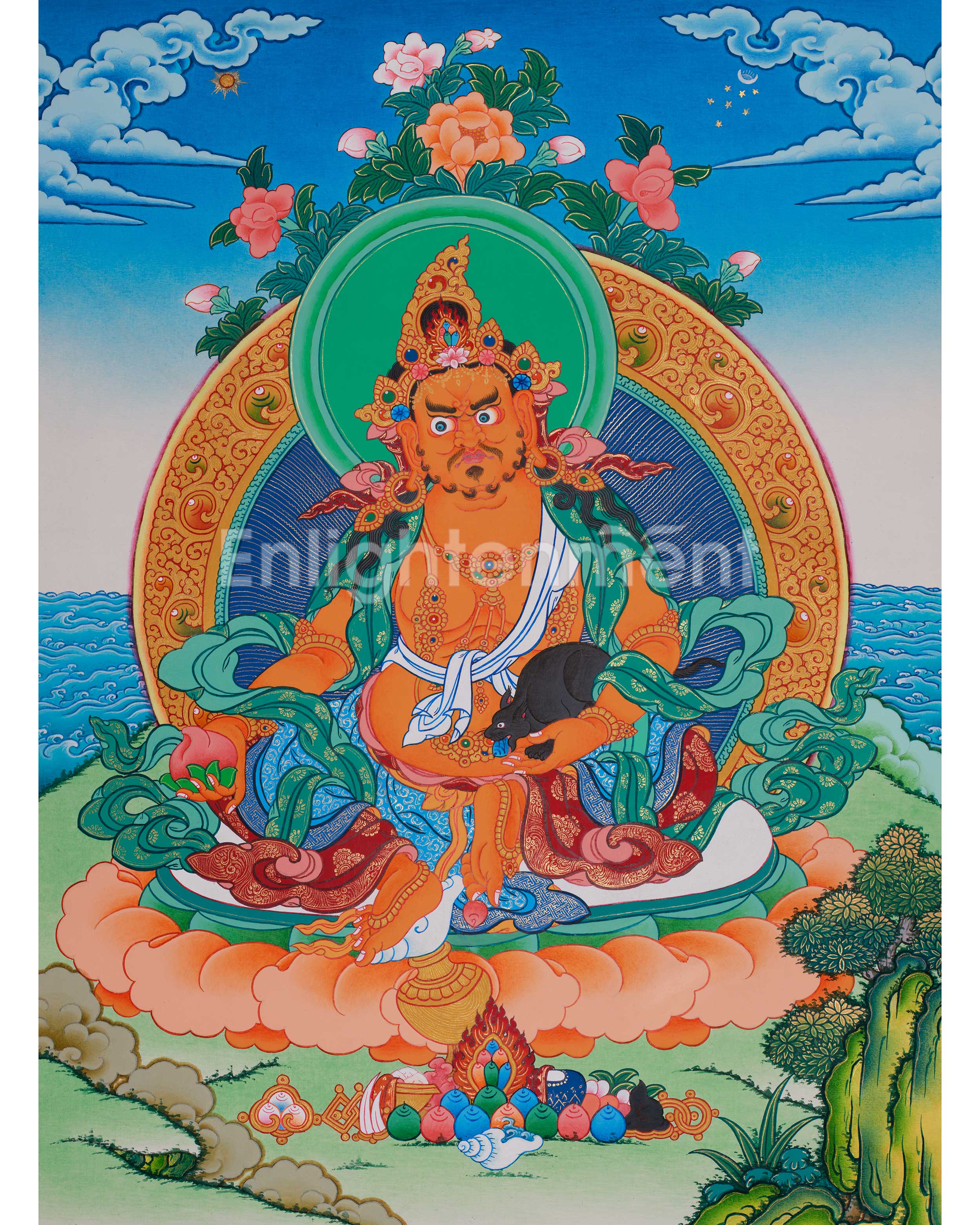 yellow-jambhala-painting