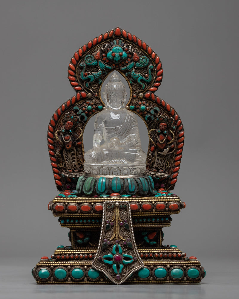 Crystal Ratnasambhava Buddha Statue