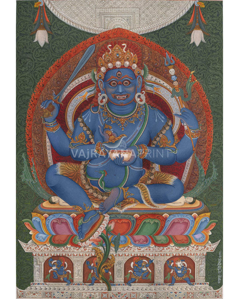High-Quality Giclee Print For Mahakala Mantra Practice