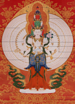 1000 Armed Chenrezig Thangka | Handpainted Buddhist Artwork