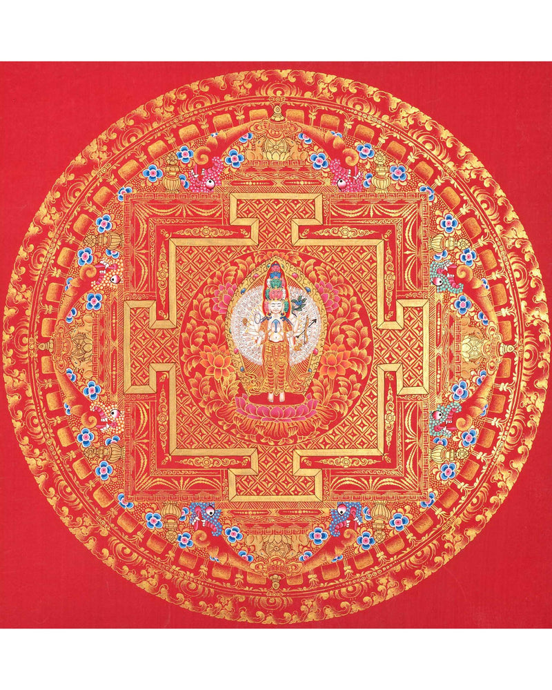 1000 Arm Chenrezig |  Buddhist Thangka