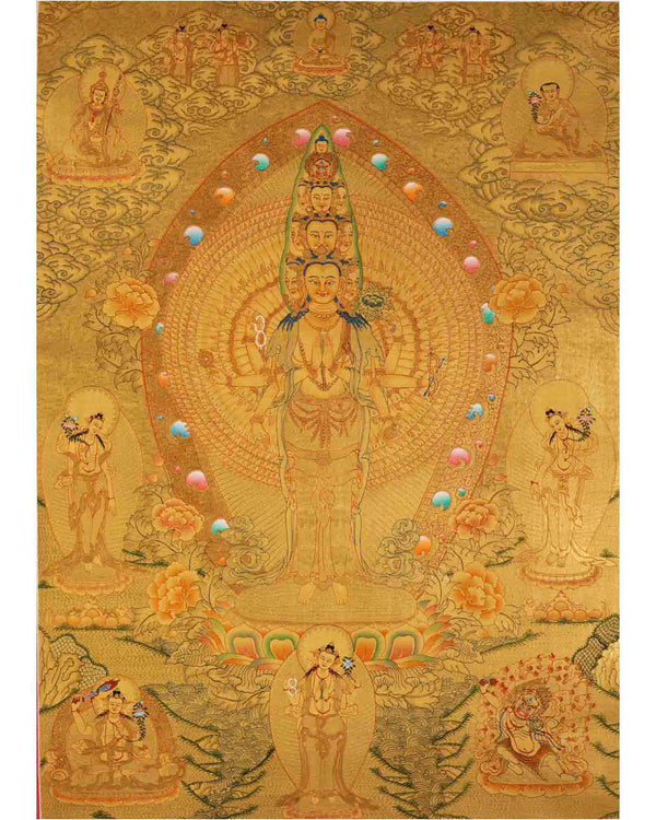 1000 Armed Avalokiteshvara Thangka | Gift For Buddhist