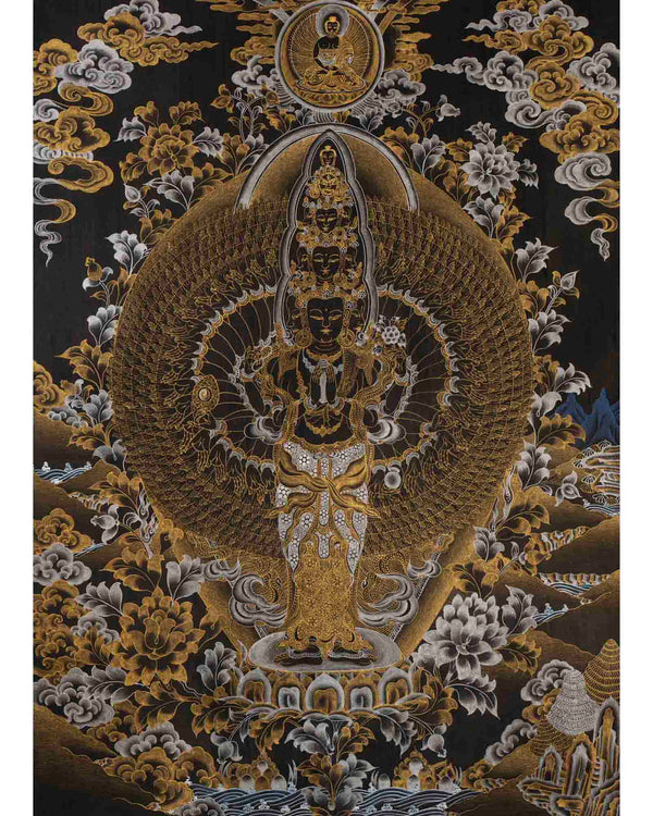 1000 Armed Avalokiteshvara | Wall Decors | Traditional Thangka