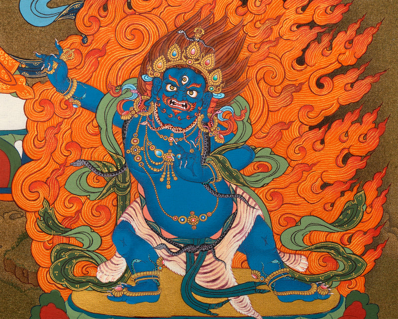 Avalokiteshvara, Manjushri & Vajrapani Thangka (includes Brocade) , 1000 Armed Chenrezig, Tibetan Buddhist Art