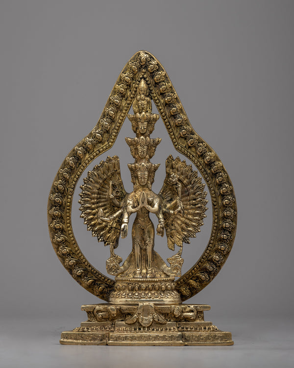 1000 Armed Chenrezig Bodhisattva Statue | Himalayan Buddhism Sculpture