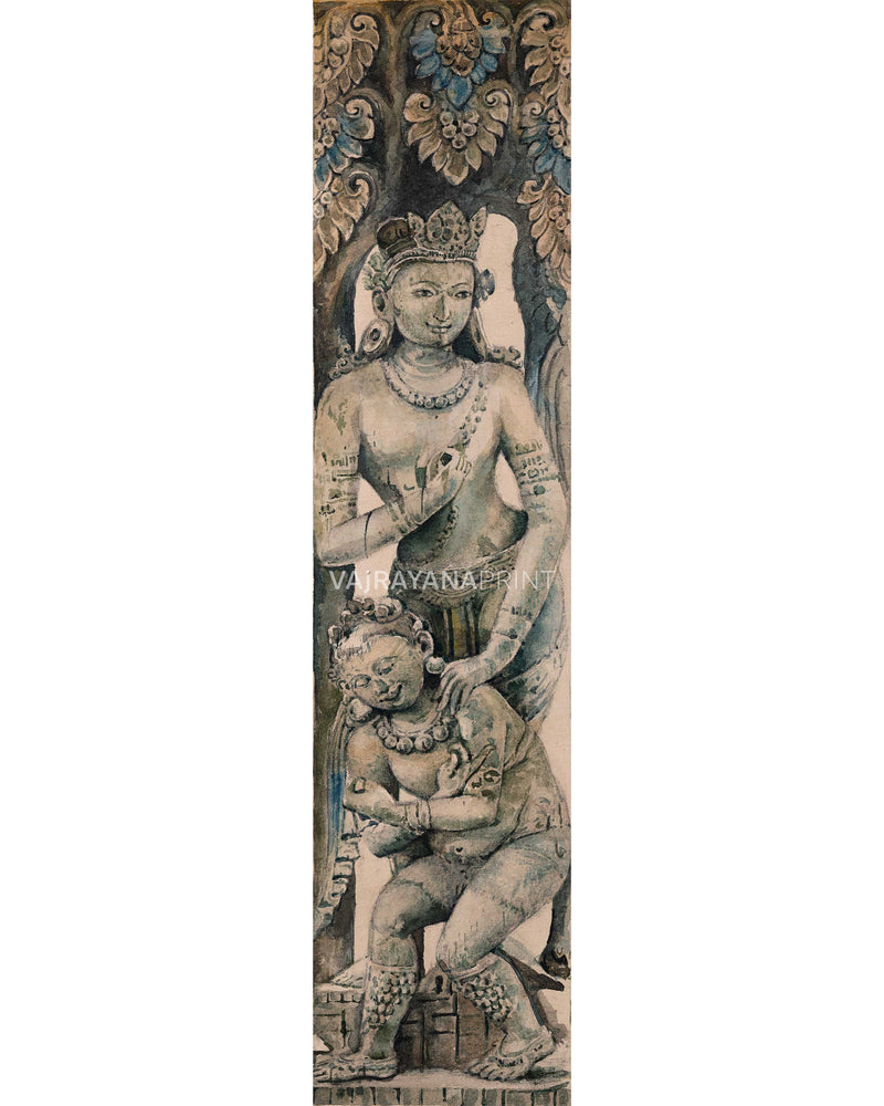 Salabhanjika The Traditional Decorative Motif Of Female Figure