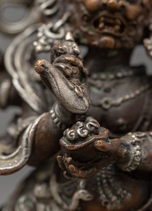 Black Six Armed Mahakala Statue | Traditional Buddhist Art